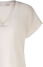 Cloud Dancer T Shirt with Over Cut Sleeve