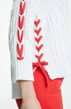 Cloud Print Cable Knit Sweater