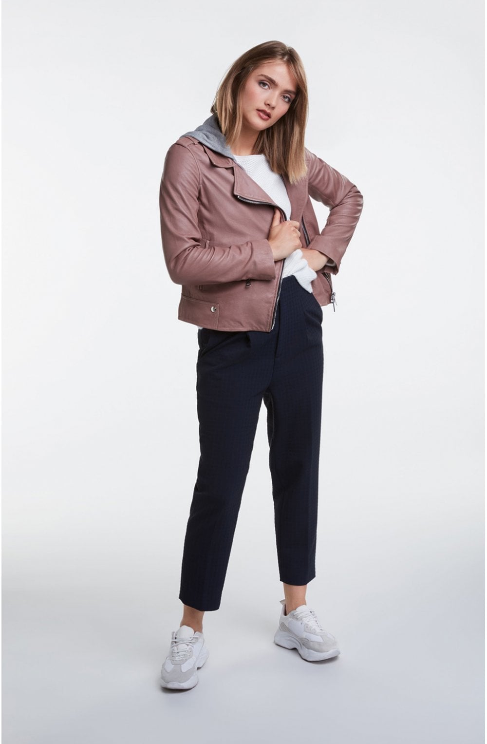 Cloud Print Woven Knit Jumper