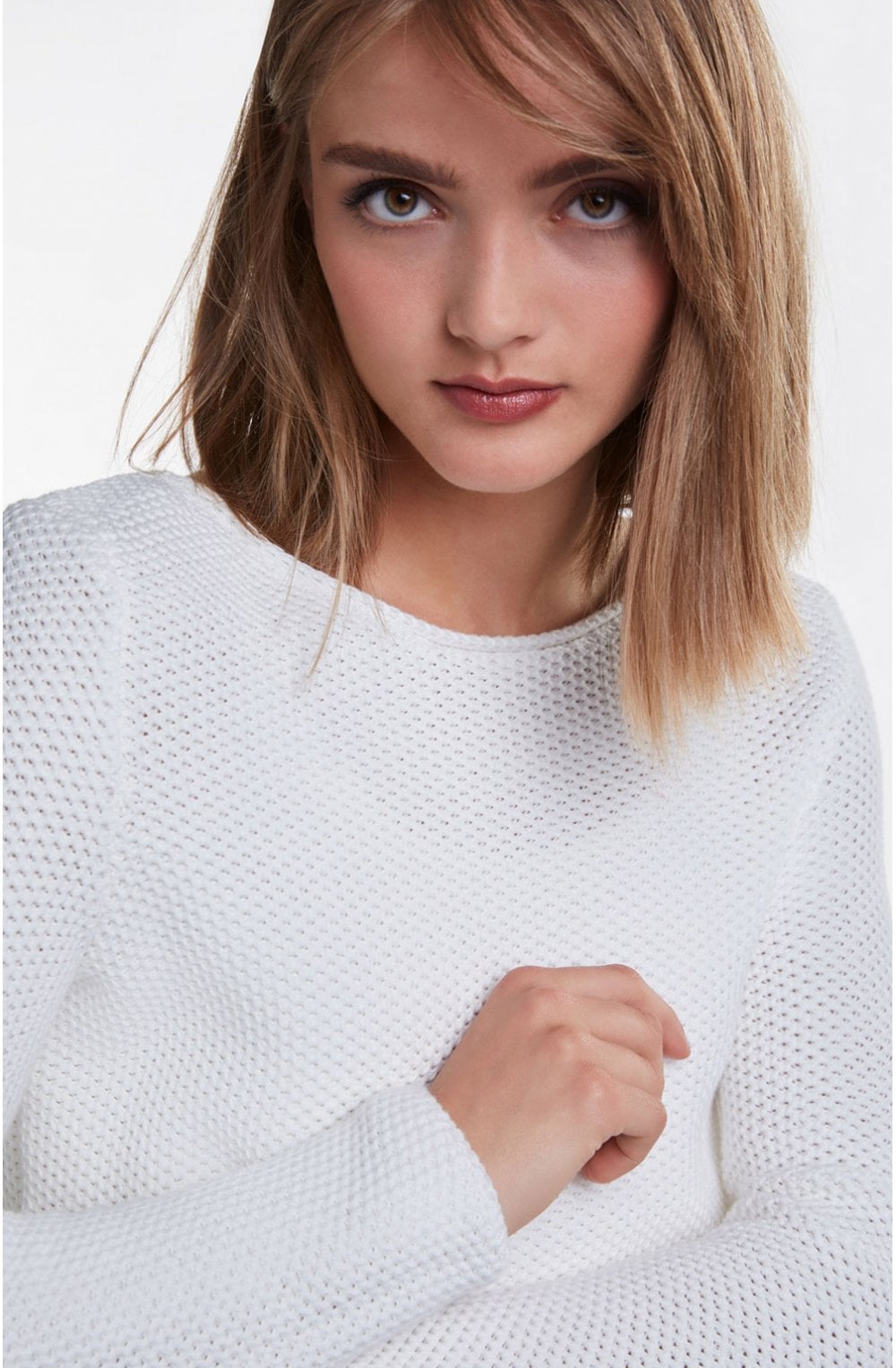 Cloud Print Woven Knit Jumper