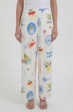 Coastal Print Wide Leg Trousers