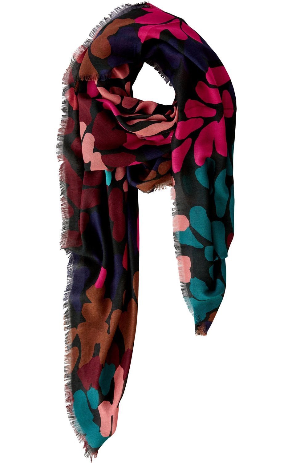 Colour Code Frayed Edge Scarf