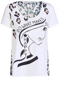 Contarsting Sheer Back T Shirt