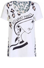 Contarsting Sheer Back T Shirt