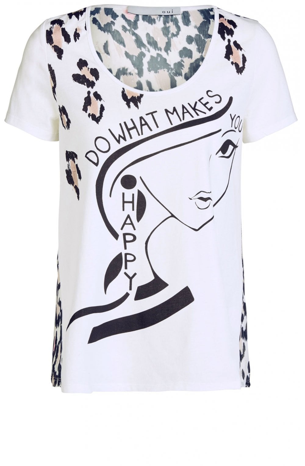 Contarsting Sheer Back T Shirt