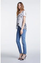 Contarsting Sheer Back T Shirt