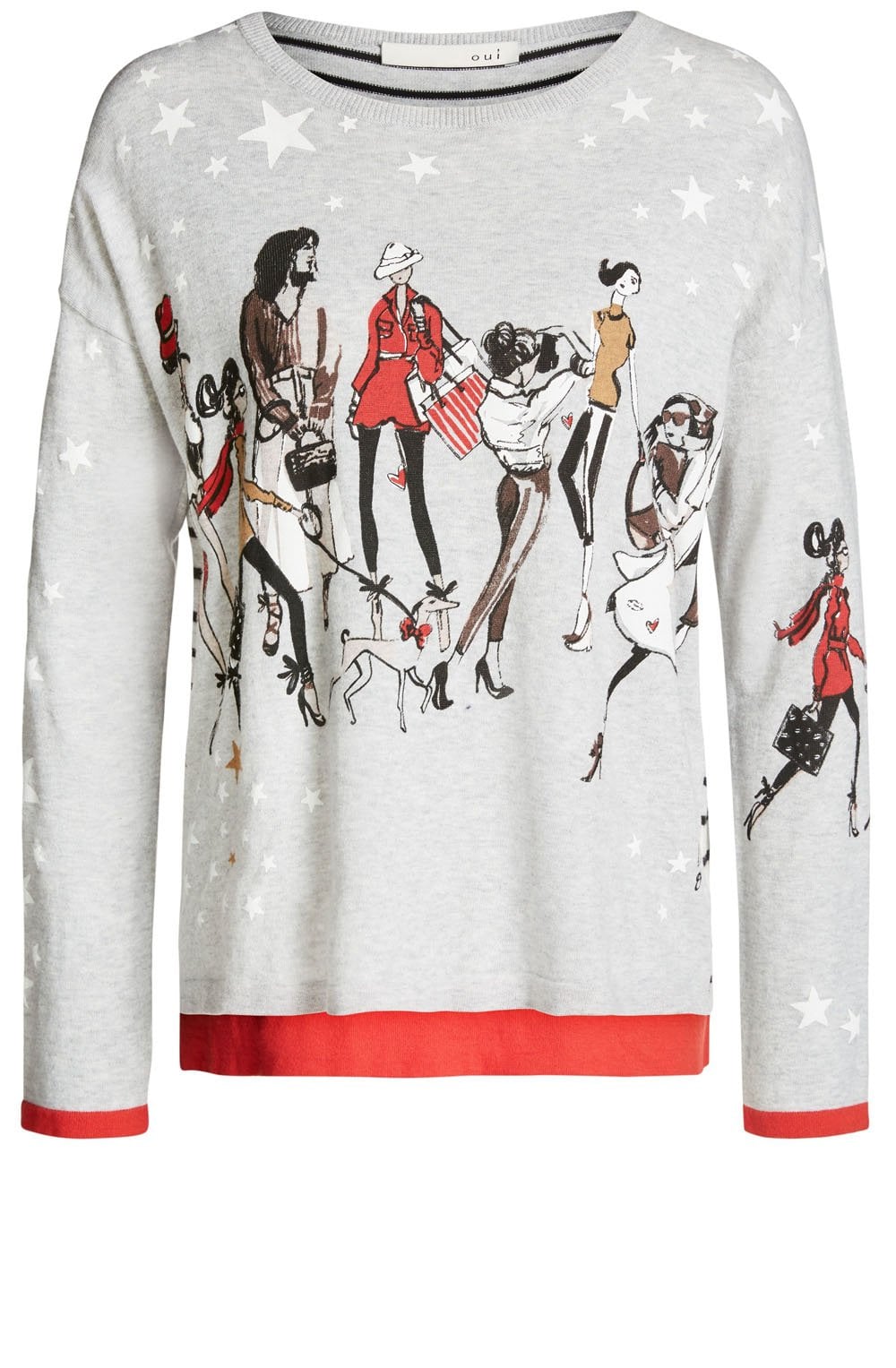 Contrasting Bold Design Sweater