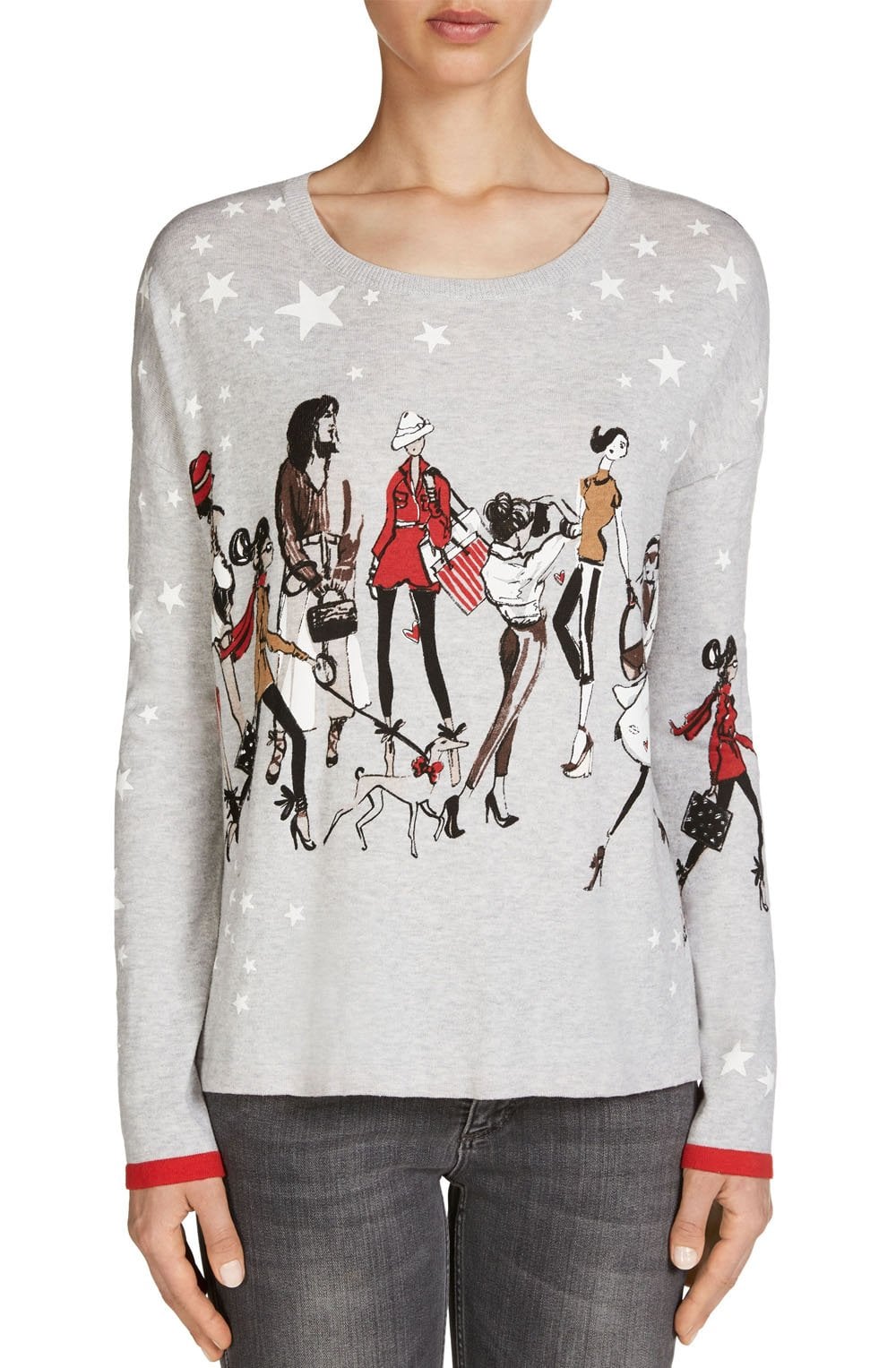 Contrasting Bold Design Sweater