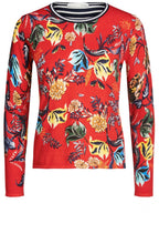 Contrasting Bold Floral Sweater