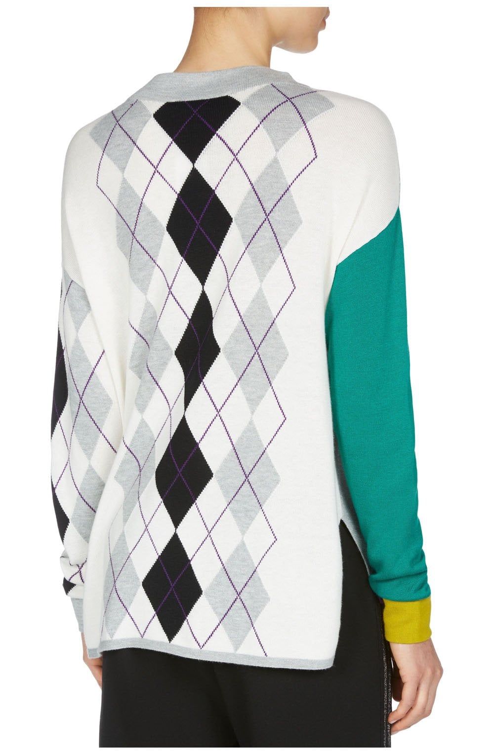 Contrasting Diamond Design Sweater