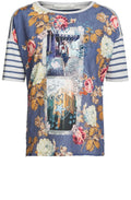 Contrasting Floral Front Design Top