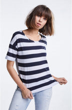 Contrasting Striped Jersey Top