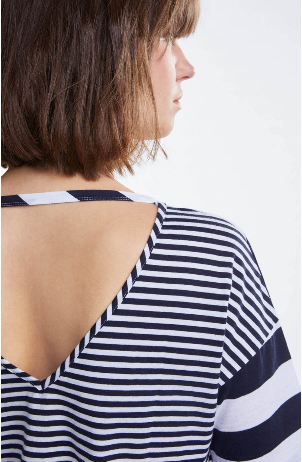 Contrasting Striped Jersey Top