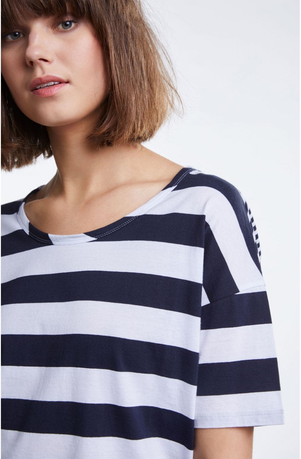 Contrasting Striped Jersey Top