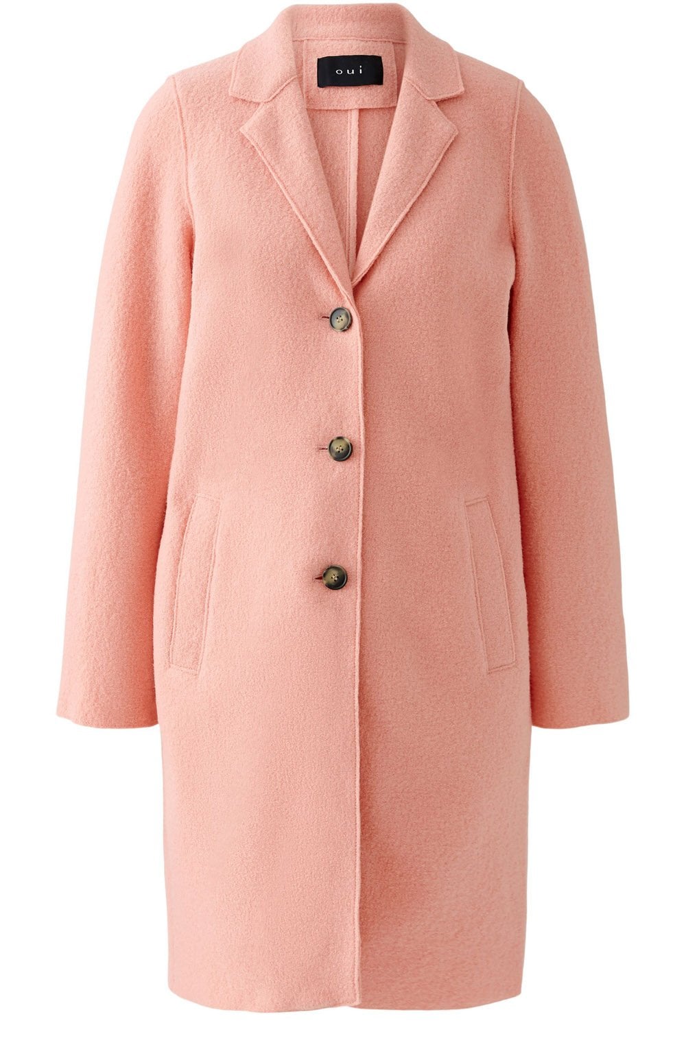 Coral Punch Boiled Wool Coat
