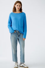 Corn Flower Blue Relaxed Jumper with Oversized Pocket
