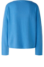 Corn Flower Blue Relaxed Jumper with Oversized Pocket