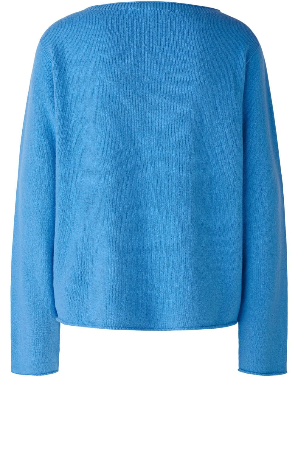 Corn Flower Blue Relaxed Jumper with Oversized Pocket