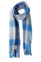 Cornflower Blue Oversized Check Super Soft Scarf
