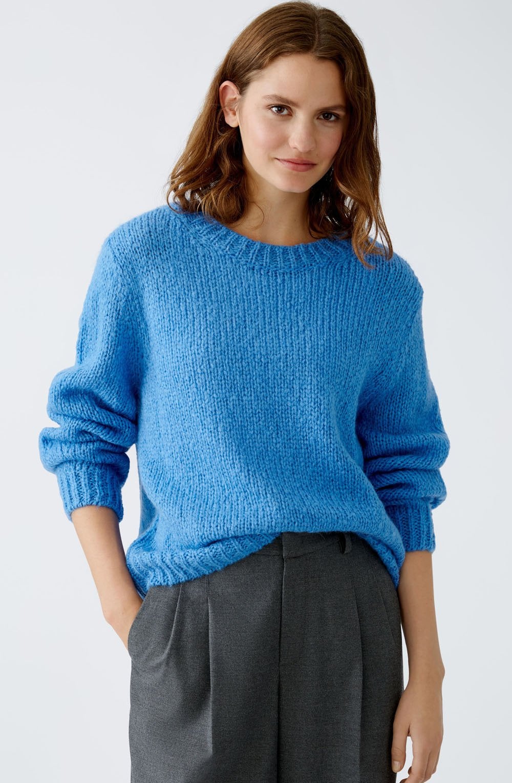Cornflower Blue Oversized Loose Knit Jumper