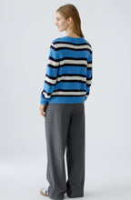Cornflower Blue Striped Oversized Jumper