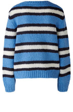 Cornflower Blue Striped Oversized Jumper