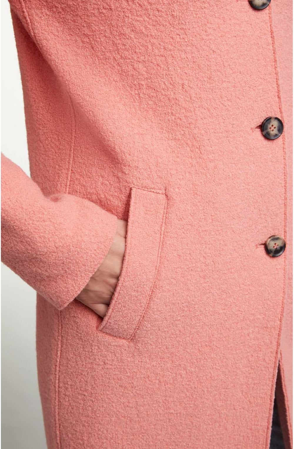 Crabapple Boiled Wool Coat