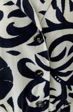 Cream & Blue Bold Print Jumpsuit