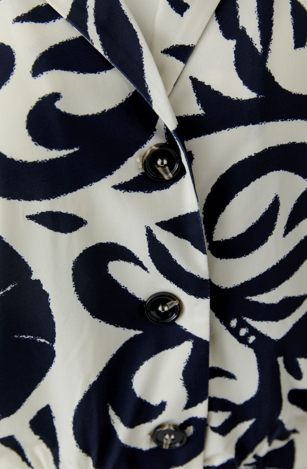 Cream & Blue Bold Print Jumpsuit