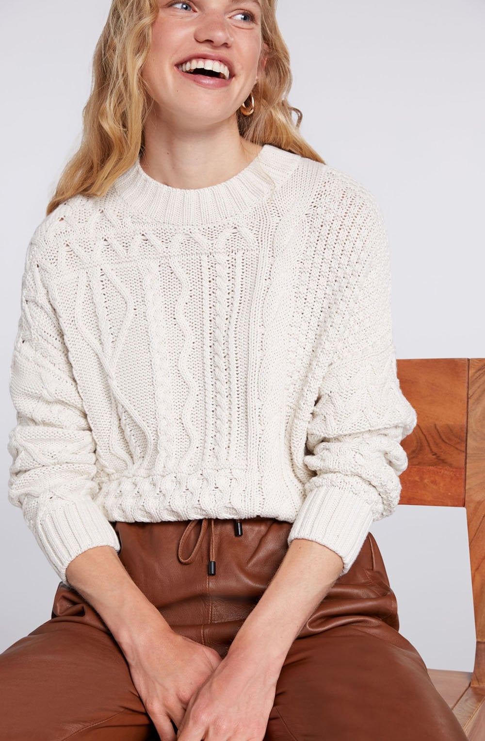Cream Cable Knit Jumper