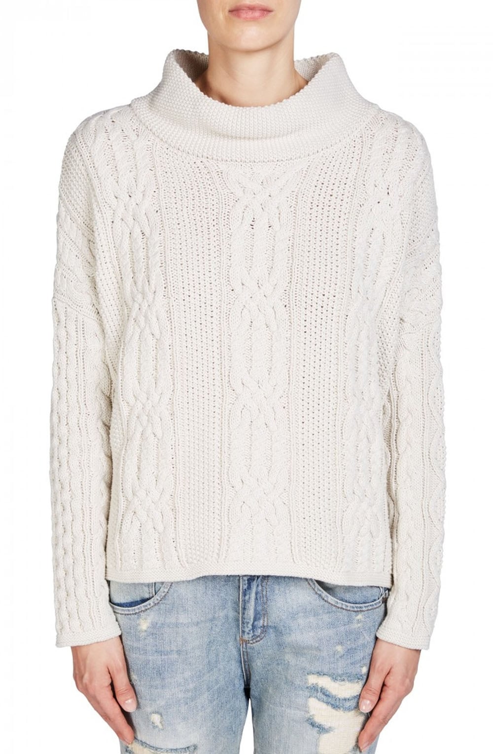 Cream Cable Knit Sweater