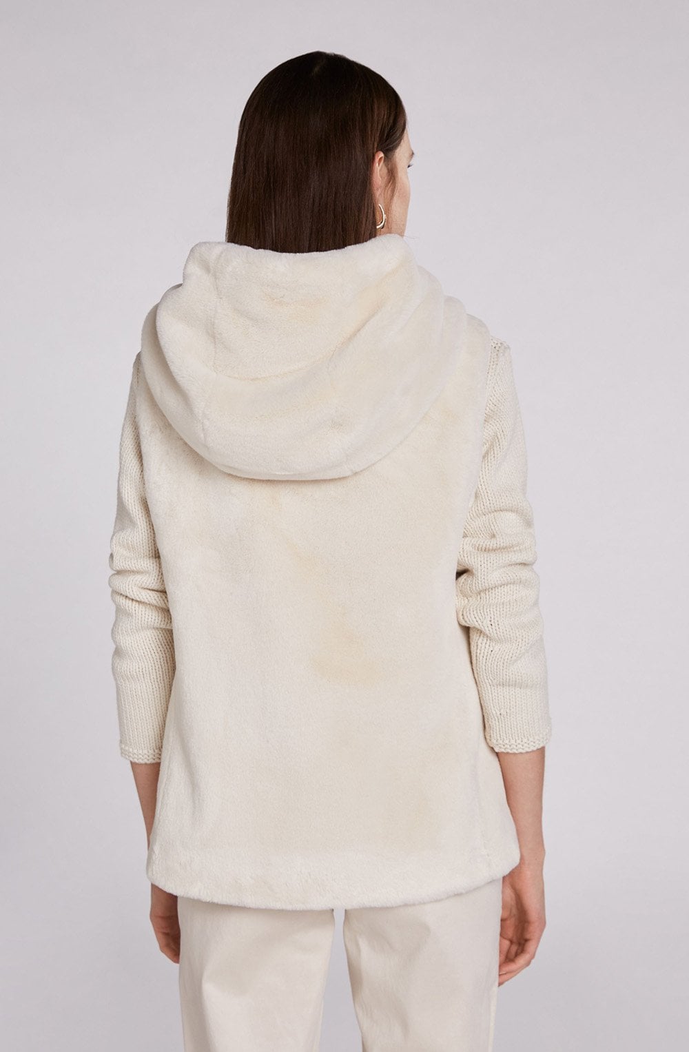 Cream Faux Fur Waistcoat