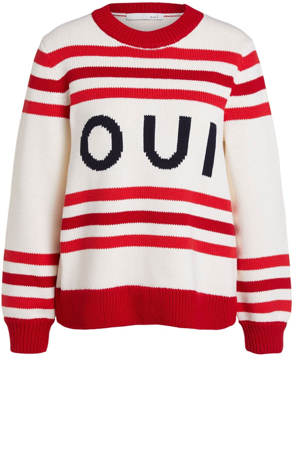 Cream & Red Stripe Design Jumper