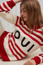 Cream & Red Stripe Design Jumper