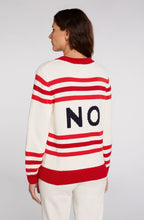 Cream & Red Stripe Design Jumper