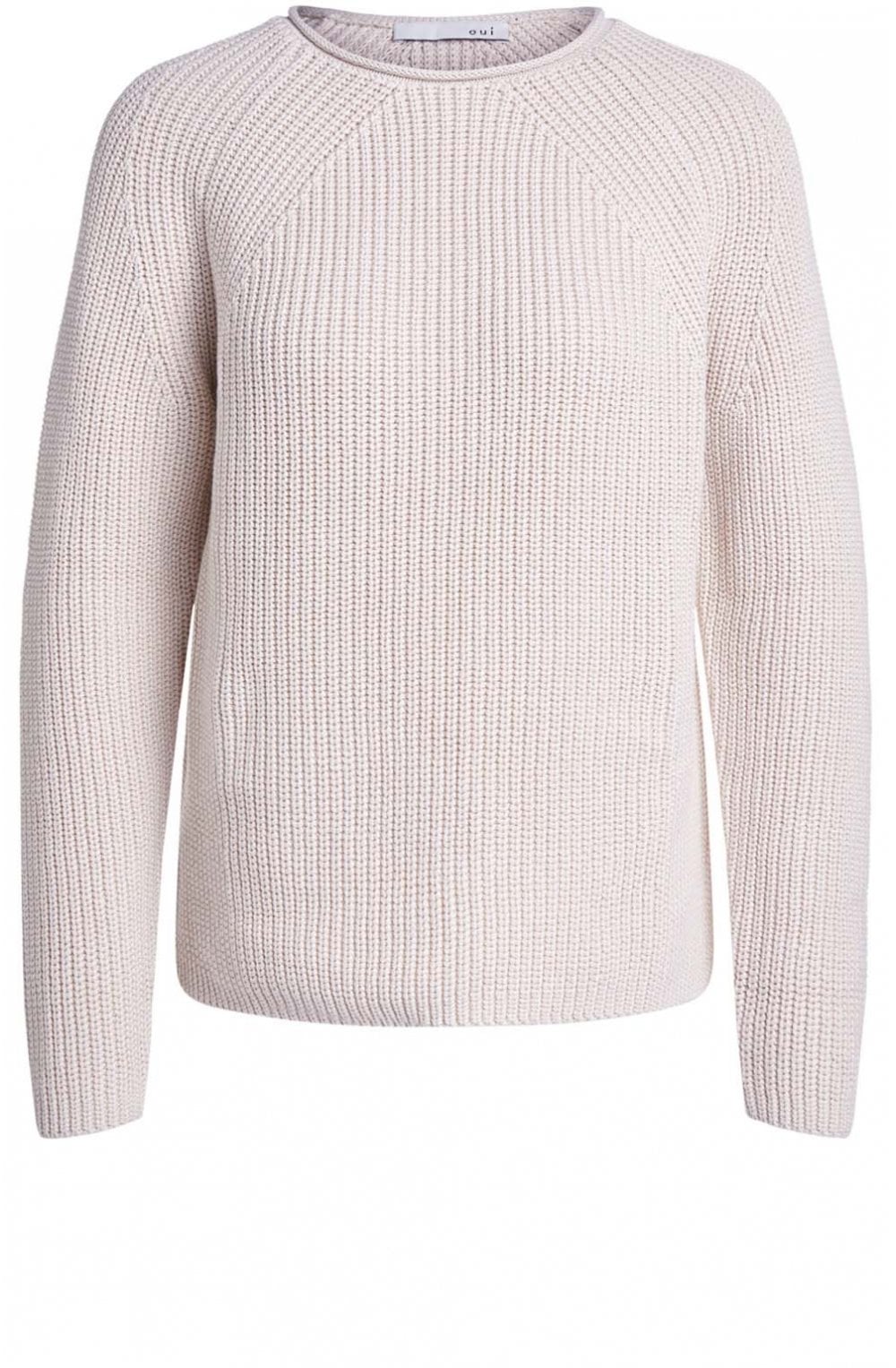 Cream Ribbed Knit Jumper