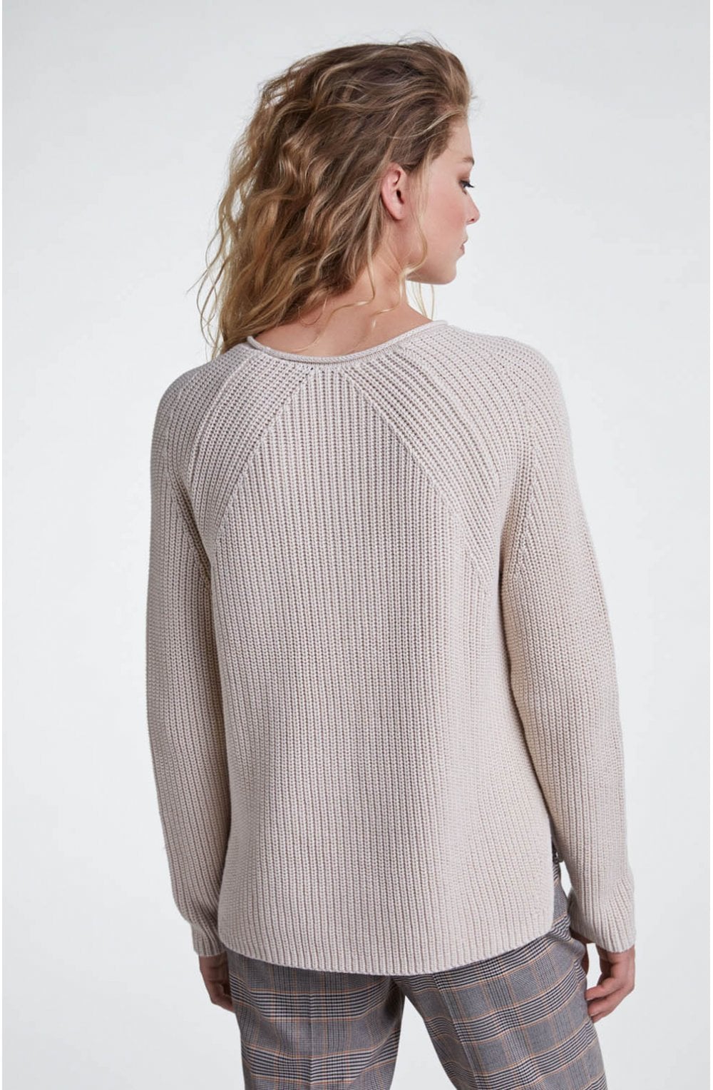 Cream Ribbed Knit Jumper