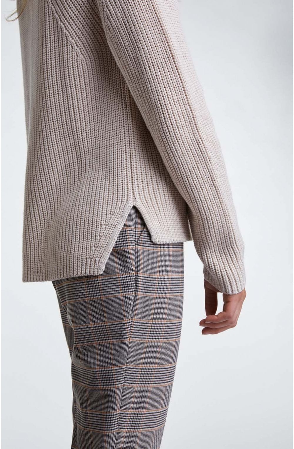 Cream Ribbed Knit Jumper