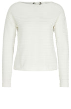 Cream Ribbed Knit Sweater