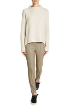 Cream Ribbed Knit Sweater