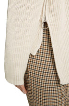 Cream Ribbed Knit Sweater