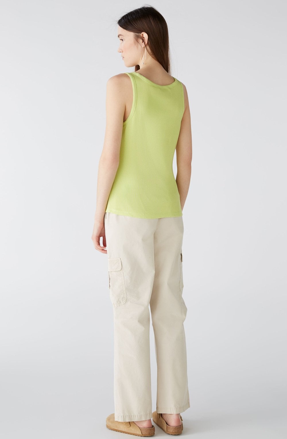 Daiquiri Green Ribbed Vest Top