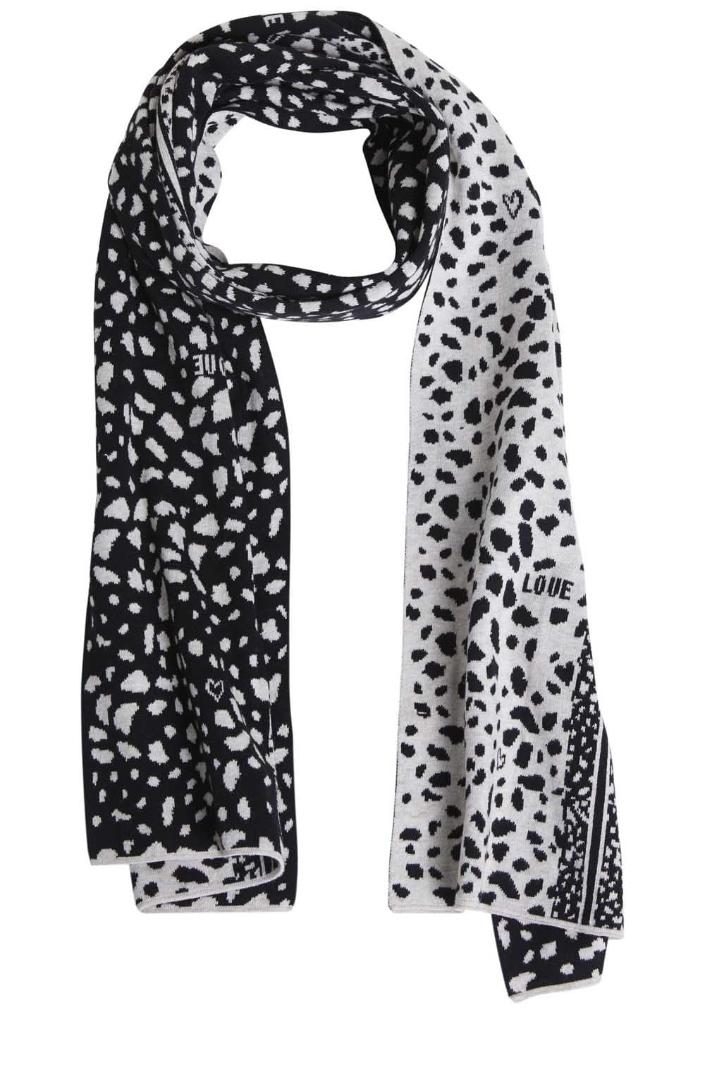 Dalmatian Print Knit Scarf