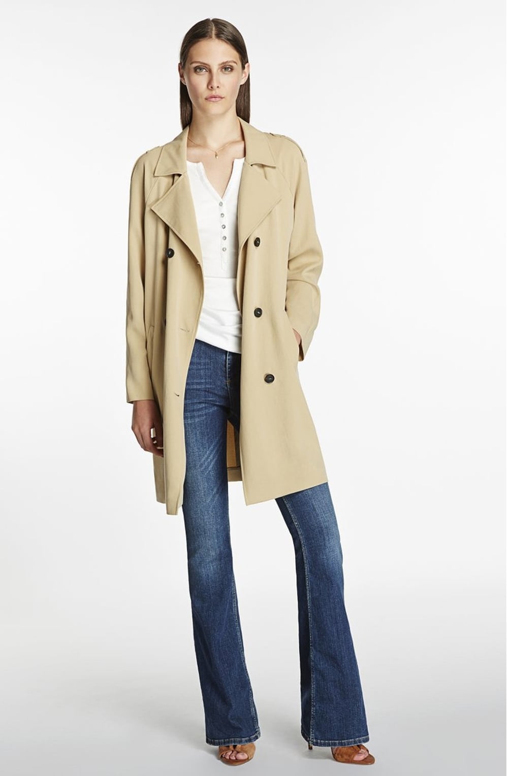 Dark Beige Trench Coat