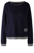 Dark Blue and Off White Layered Effect Jumper