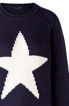 Dark Blue and Off White Star Design Jumper