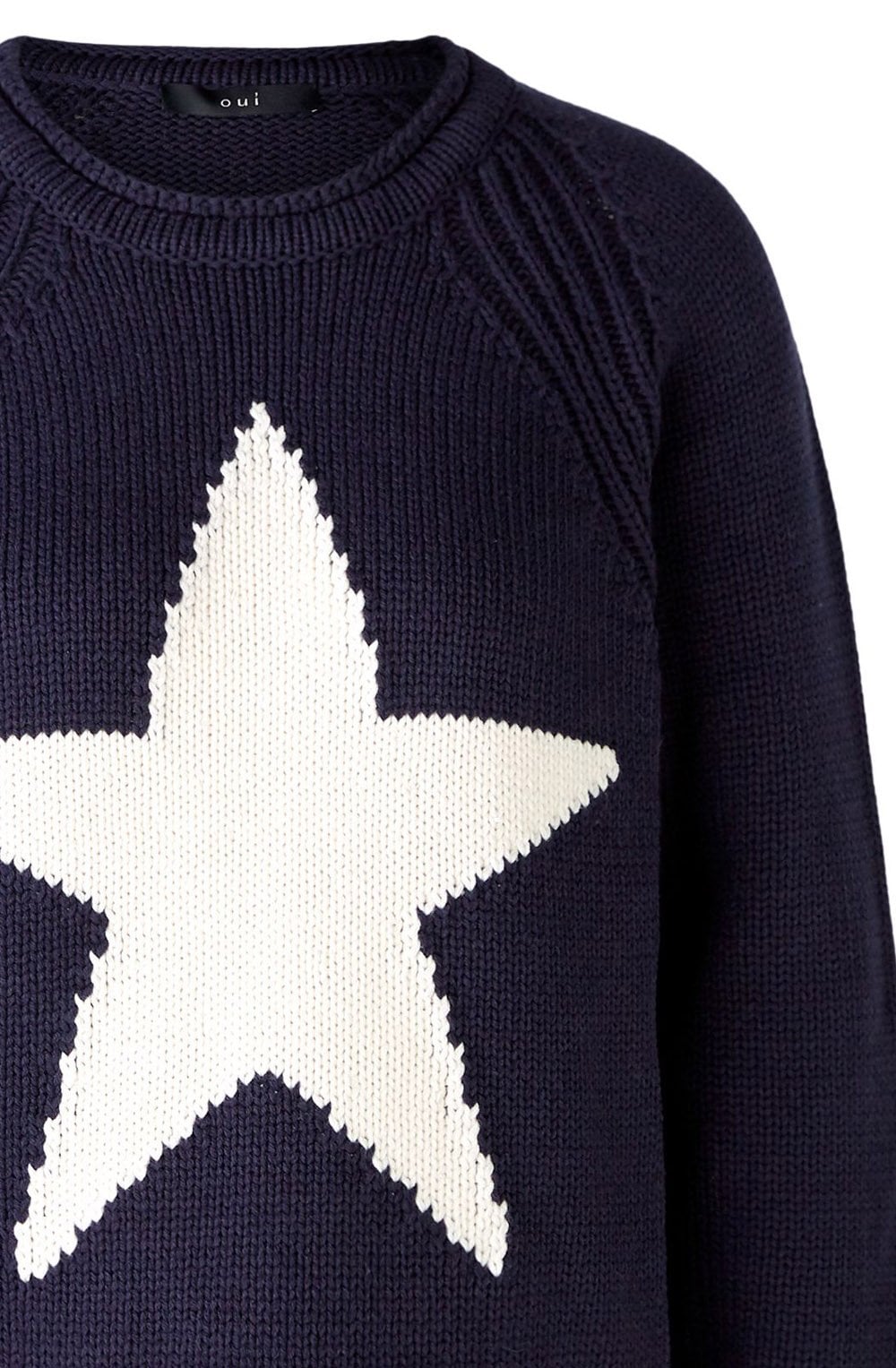Dark Blue and Off White Star Design Jumper