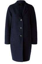 Dark Blue Boiled Wool Coat