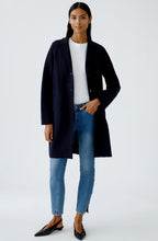 Dark Blue Boiled Wool Coat