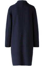 Dark Blue Boiled Wool Coat